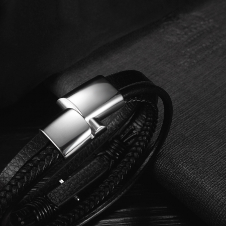 Bratara Sailor piele si inox [3]