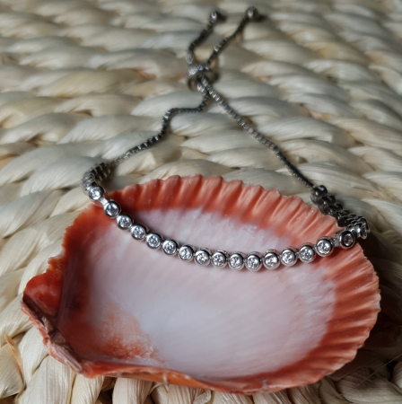 Bratara tennis din argint 925 rodiat cu zirconii [2]