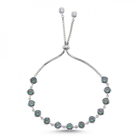 Bratara tenis din argint 925 rodiat cu zirconii topaz mistic - Be Elegant BTU0116 [0]