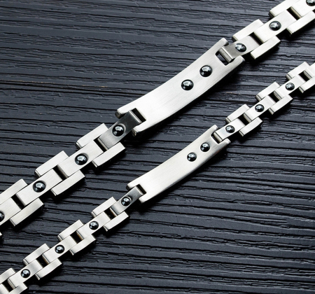 Bratara Unisex din inox 12 mm, cu zirconiu [5]
