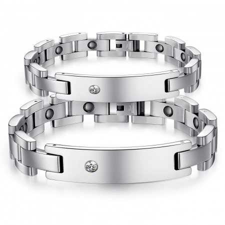 Bratara Unisex din inox 12 mm, cu zirconiu [7]