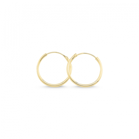 Cercei agint simpli cu cerc de 18 mm placati cu aur [0]