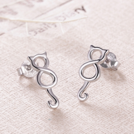 Cercei argint 925 cu pisicute - Be Nature EST0007 [2]