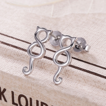 Cercei argint 925 cu pisicute - Be Nature EST0007 [5]