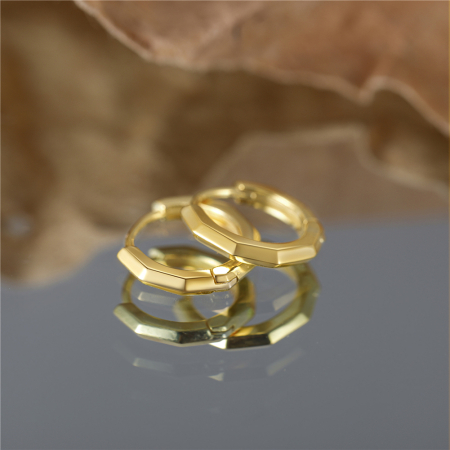 Cercei argint 925 placati cu aur 14K [4]