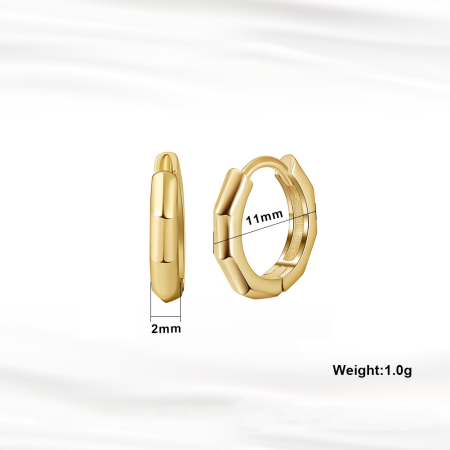 Cercei argint 925 placati cu aur 14K [3]