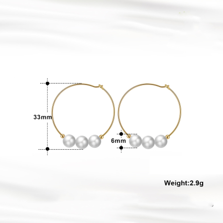 Cercei argint 925 placati cu aur 14K cu perle naturale [5]