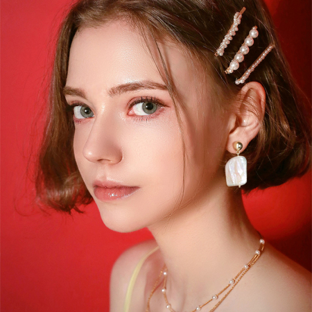 Cercei argint 925 placati cu rodiu cu perle naturale [4]