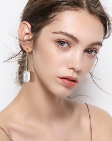 Cercei argint 925 placati cu aur 14K cu perle naturale [6]