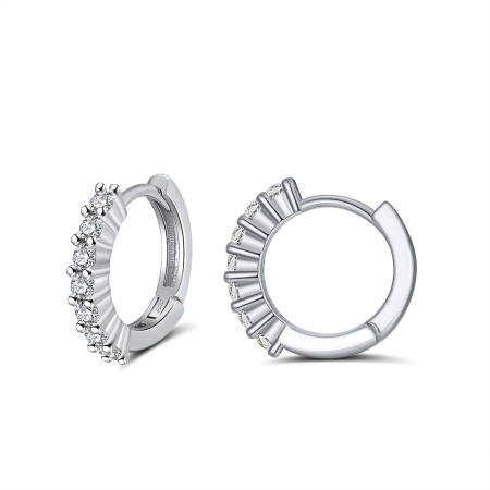 Cercei argint 925 placati cu rodiu cu zirconiu