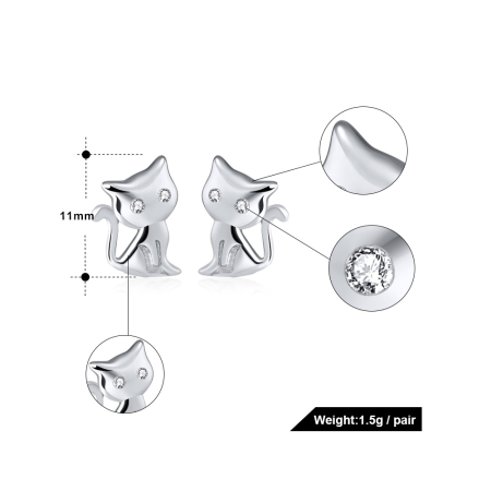 Cercei argint 925 placati cu aur roz cu zirconiu [6]