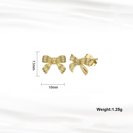 Cercei argint 925 placati cu aur 14K [2]