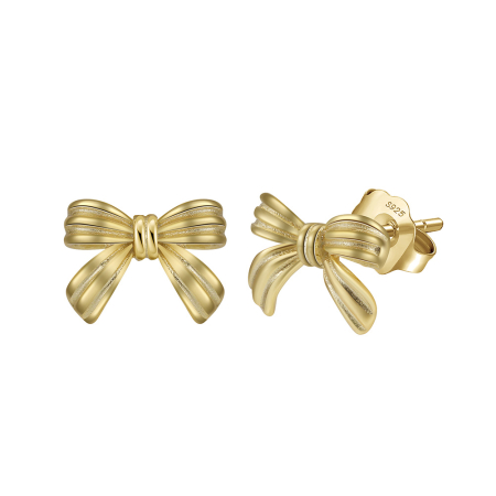 Cercei argint 925 placati cu aur 14K