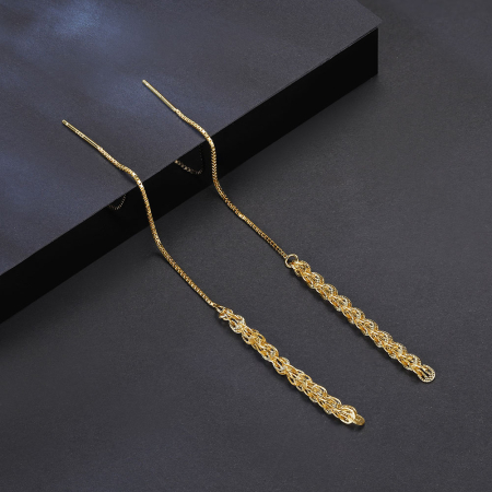 Cercei argint 925 placati cu aur 14K [3]