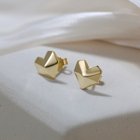 Cercei argint 925 placati cu aur 14K [3]