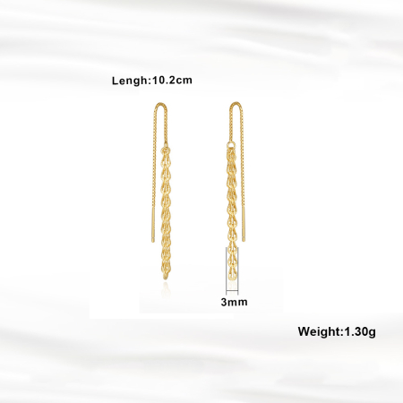 Cercei argint 925 placati cu aur 14K [2]