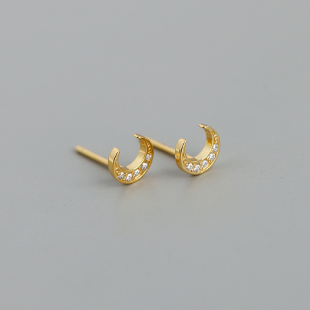 Cercei argint 925 placati cu aur 18K cu zirconiu [2]