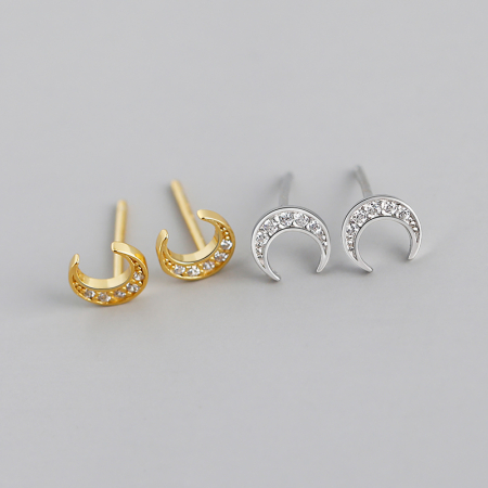 Cercei argint 925 placati cu aur 18K cu zirconiu [6]