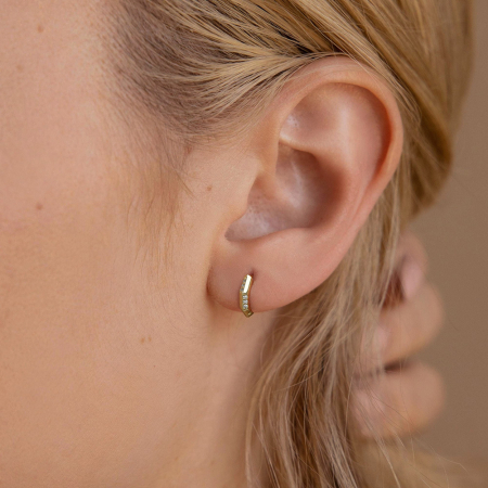 Cercei argint 925 placati cu aur 14K cu zirconiu [2]