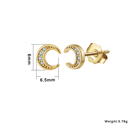 Cercei argint 925 placati cu aur 18K cu zirconiu [4]