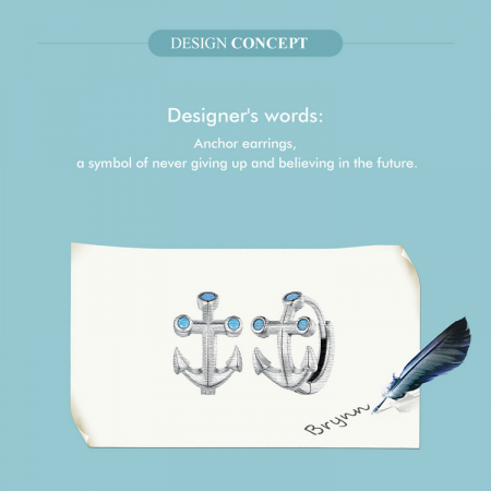 Cercei argint ancora [8]