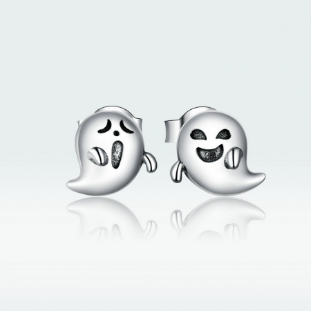 Cercei argint asimetrici cu fantomite [9]