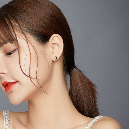 Cercei argint asimetrici cu fantomite [3]