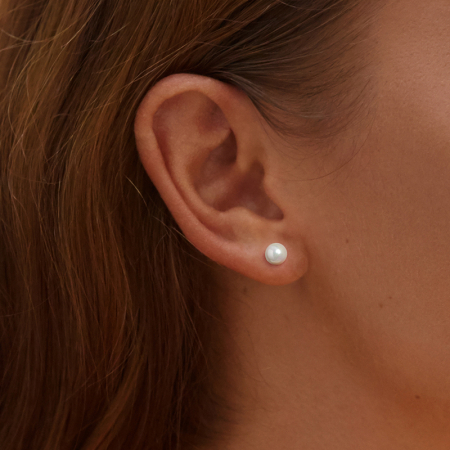 Cercei argint asimetrici cu steluta si perla [3]