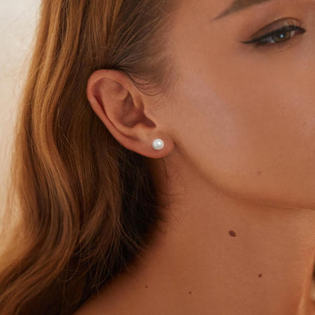 Cercei argint asimetrici cu steluta si perla [5]