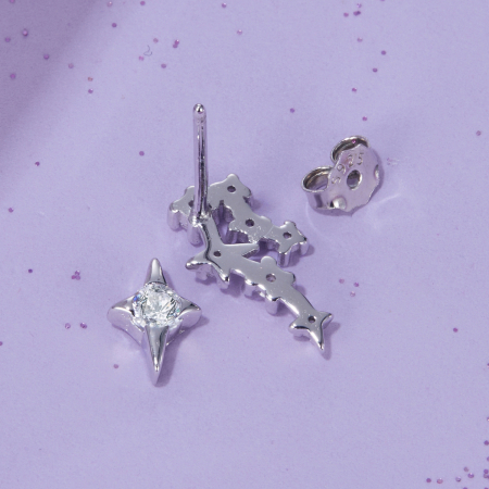 Cercei argint asimetrici zodia rac [5]