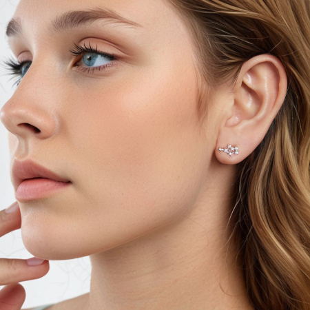 Cercei argint asimetrici zodia rac [3]