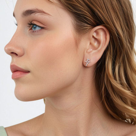 Cercei argint asimetrici zodia rac [7]