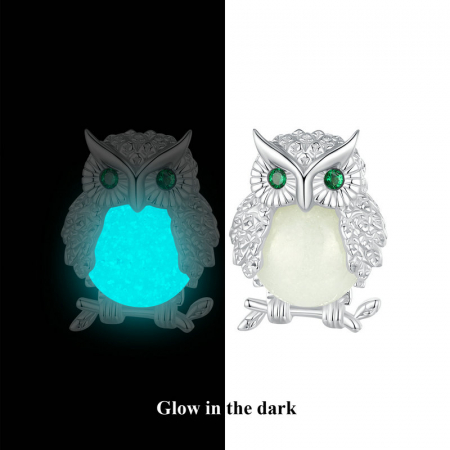 Cercei argint bufnita luminoasa [6]