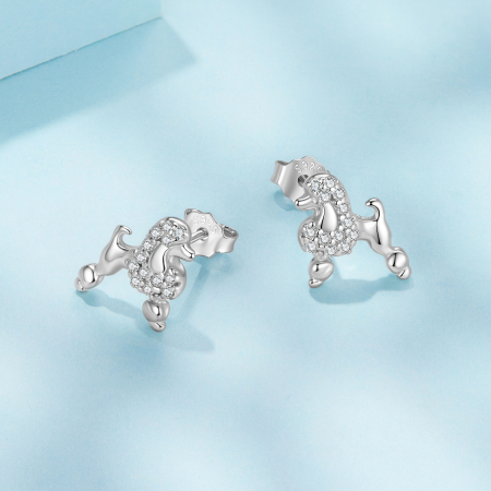Cercei argint catei Pudel [4]