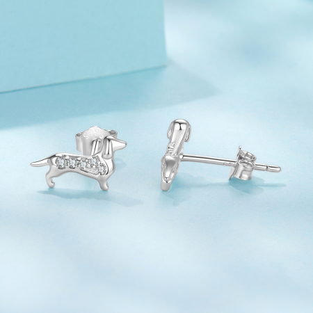 Cercei argint catei Teckel [6]