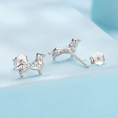 Cercei argint catei Teckel [2]