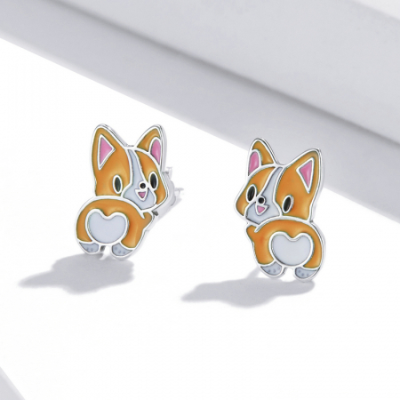 Cercei argint catelusi Corgi [7]