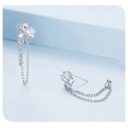 Cercei argint cicuras cu stelute [8]