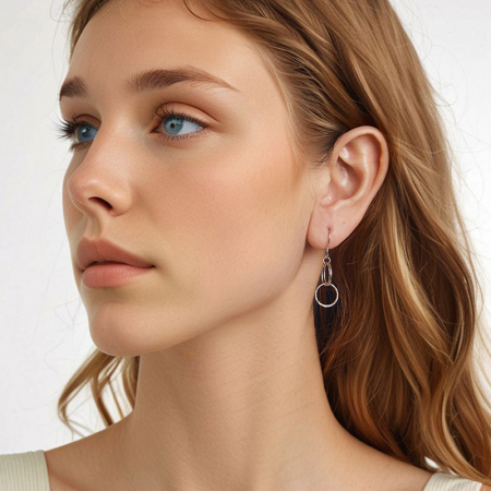 Cercei argint cu cercuri [6]