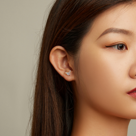 Cercei argint cu fluturasi colorati [1]