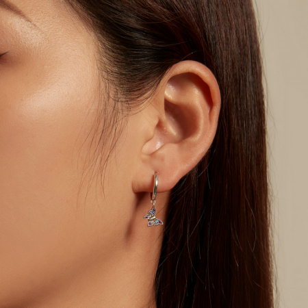 Cercei argint cu fluturasi colorati [3]