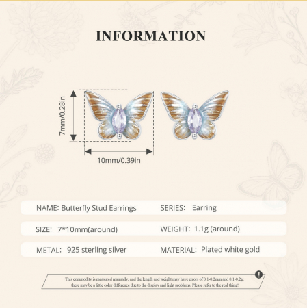 Cercei argint cu fluturi [11]