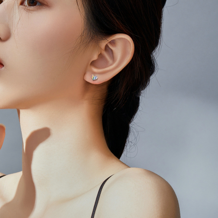 Cercei argint cu inimioare si curcubeu [1]