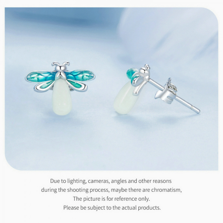 Cercei argint cu licurici fosforescenti [11]