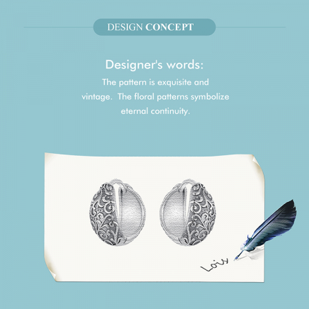 Cercei argint cu model floral [13]