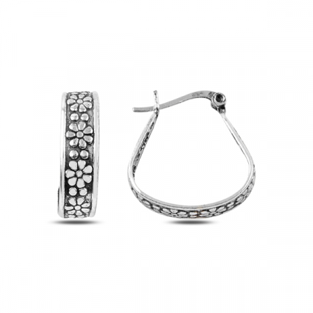 Cercei argint cu model floral - ETU0141 [0]