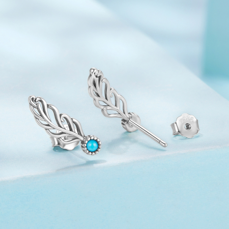 Cercei argint cu pene [2]