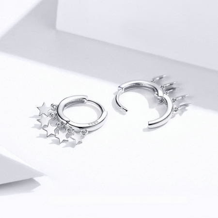 Cercei argint cu pentagrame [6]