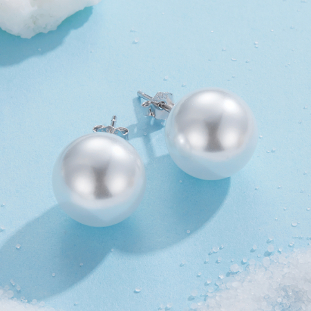 Cercei argint cu perle 12 mm [2]