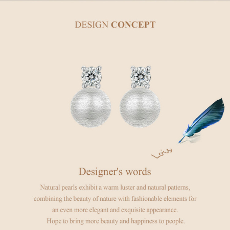 Cercei argint cu perle naturale si moissanite [11]